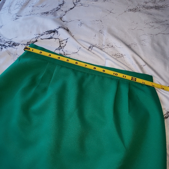 Vintage Knit Way Canadian Made Womens Medium Long Maxi Turquoise Green Skirt - Picture 8 of 11